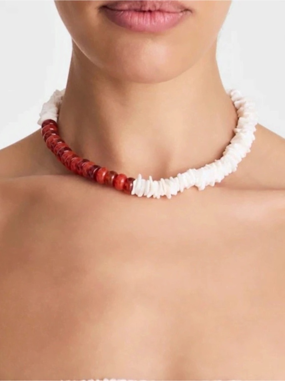 NWOT Puka Shell and Semi Precious Beads Necklace